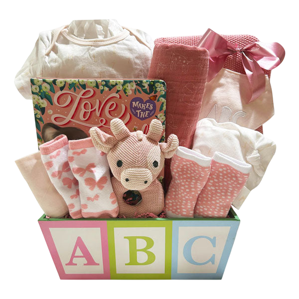 ABC Baby Girl Basket-Cherished Gift Baskets