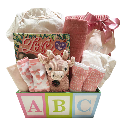 ABC Baby Girl Basket-Cherished Gift Baskets